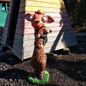 Садовая фигура Жираф и Мартышка, 79х25х31 см.