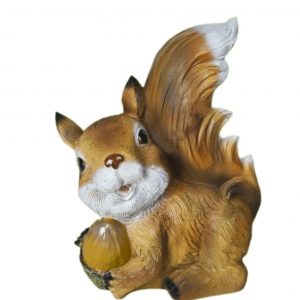 Садовая фигура Белочка с желудем кроха 13х19х9 см