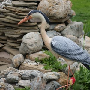 Садовая фигура Цапля на железных ногах, 81х28 см