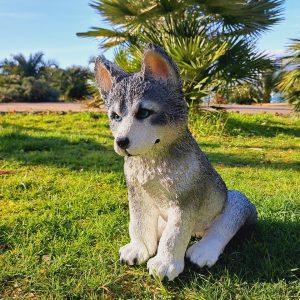 Садовая фигура Хаски малая 37х30х20 см