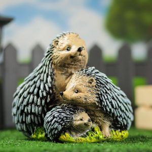 Садовая фигура Три ёжика, 17 см.