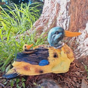 Садовая фигура Утка с утятами, 16х31 см.