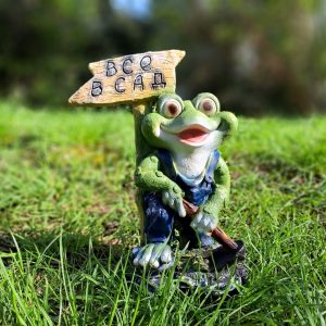 Садовая фигура Лягушонок "Все в сад" 40х25х15 см