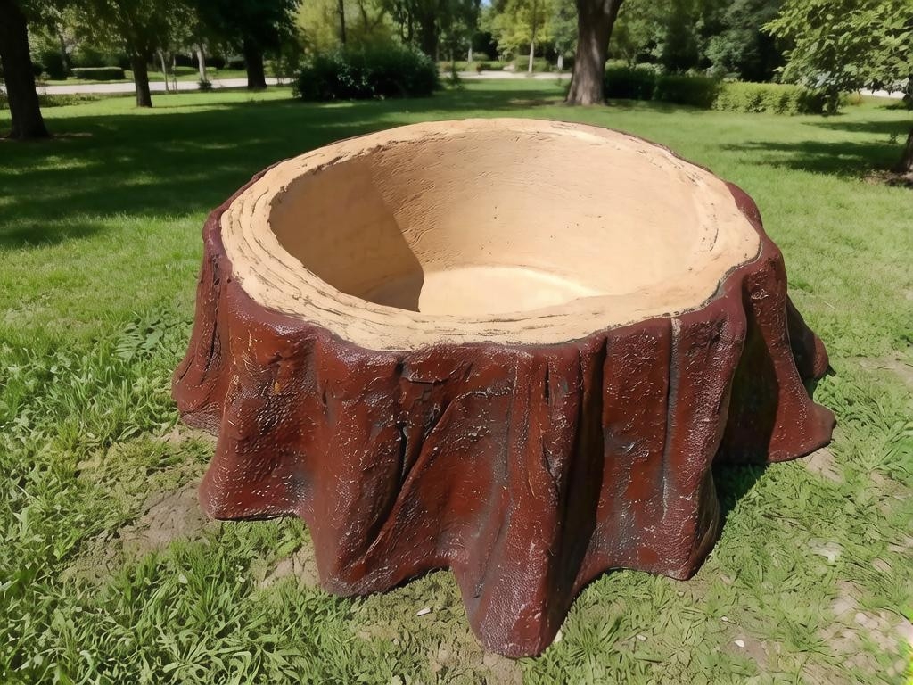 Кашпо пень с дном 70х60х22 см