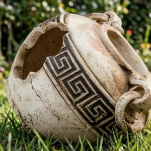 Шамотная фигура греческая амфора 36х36х32 см