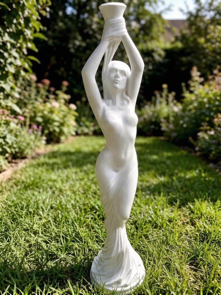 Скульптура Девушка с факелом 140×43×20 см
