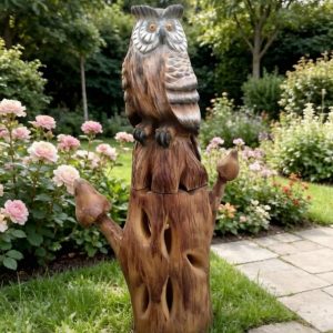 Скульптура из дерева "Сова" 140х90х100 см
