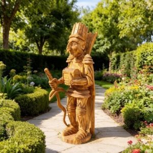 Скульптура из дерева Кощей с сундуком 190х100х120 см